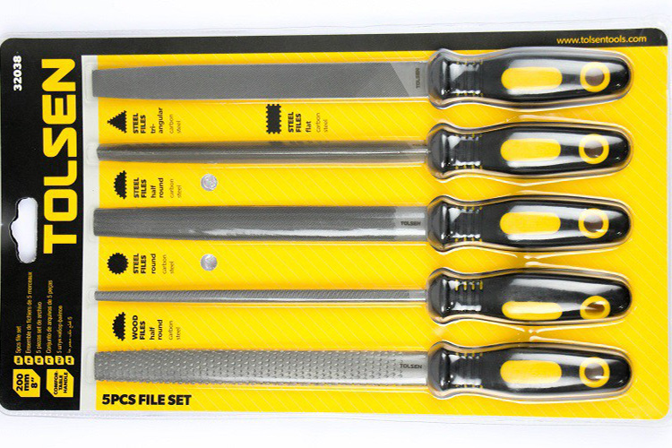 Tolsen 32038 5-piece 8 inch/200mm steel file set