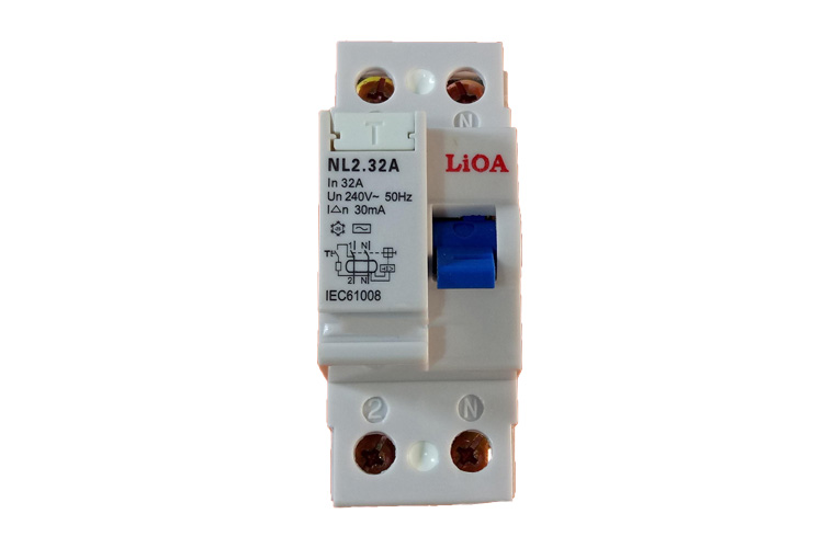 Aptomat chống giật loại 2 cực dòng điện 32A LiOA RCCB2032/30
