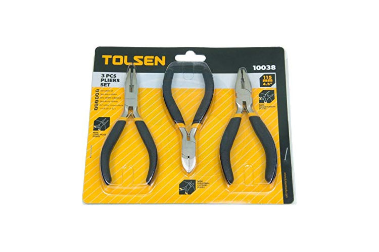 Bộ 3 kềm răng cắt nhọn mini 4.5 inch/115mm Tolsen 10038