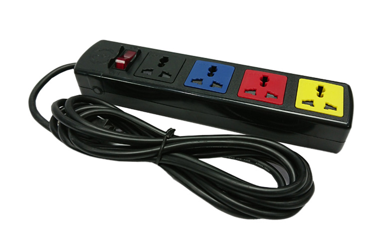 Ổ cắm điện đa năng công tắc 2 cực 4 ổ cắm dây 3m 2200W - 3300W LiOA 4DN2.32N