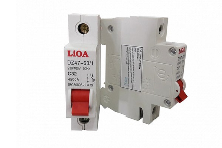 Aptomat loại 1 cực dòng điện 63A LiOA MCB1063/6