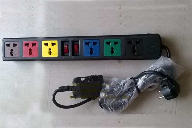 Ổ cắm điện đa năng 6 ổ cắm 2 công tắc dây 3m 2200W - 3300W LiOA 6D32N