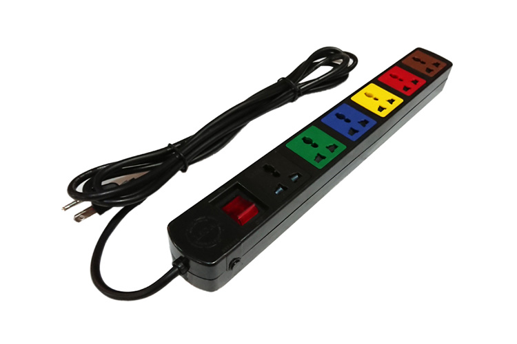 Ổ cắm điện đa năng công tắc 2 cực 6 ổ cắm dây 3m 2200W - 3300W LiOA 6DN2.32N