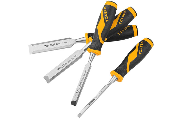 Set of 3 wooden chisels 6,13,19,25mm Tolsen 25384