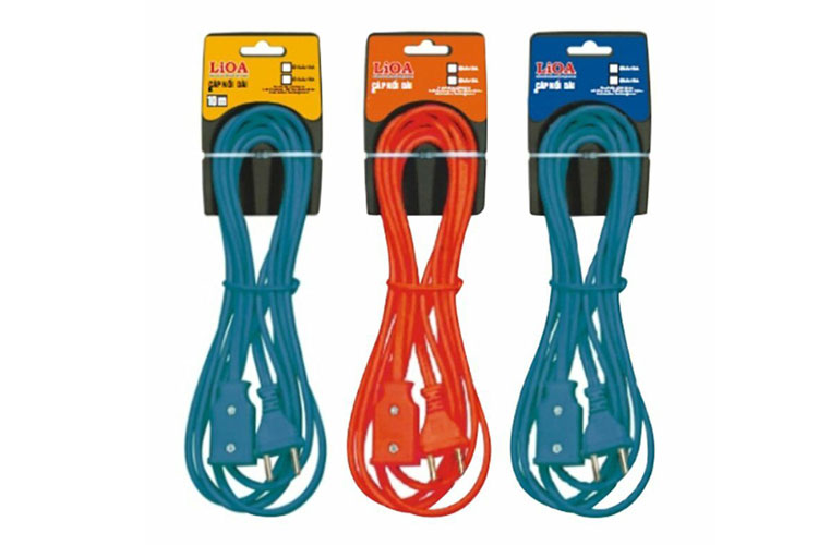 Cáp nối dài nhiều màu loại 10m 10A LiOA C10-2-10A