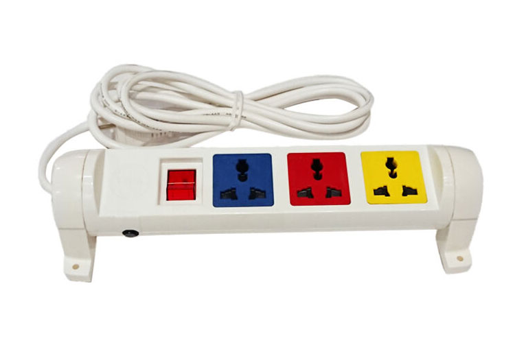 Ổ cắm điện đa năng xoay 3 ổ cắm dây 3m trắng 2200W - 3300W LiOA 3D33WN2X