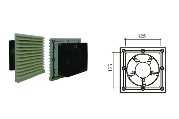 Lưới lọc giá lắp quạt 220V-23W LiOA LLTDQ