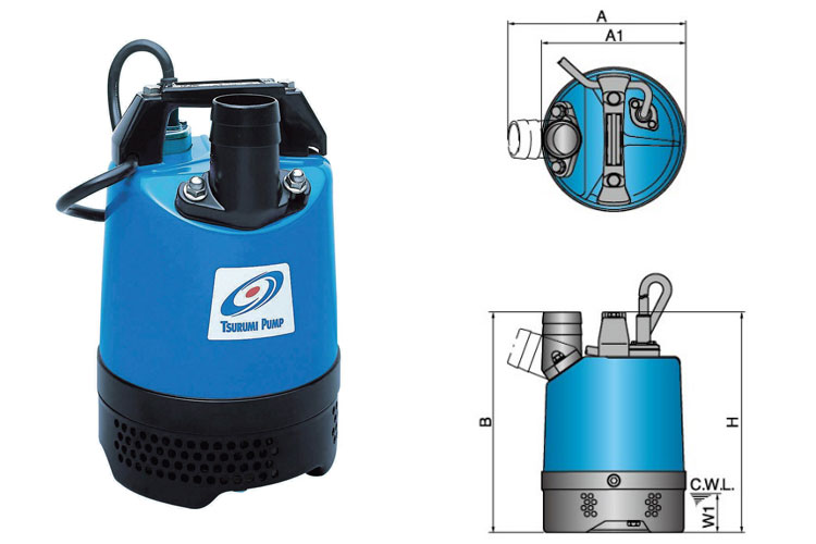 Máy bơm chìm ly tâm 0,48kW Tsurumi LB-480