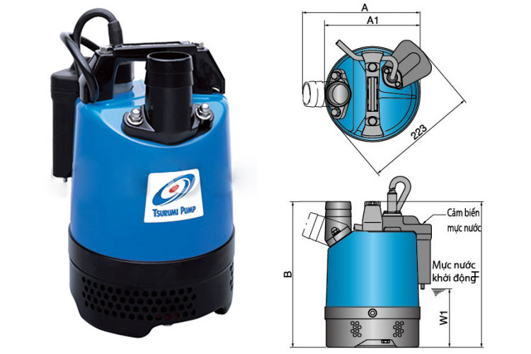 Tsurumi LB-480A 0.48kW centrifugal submersible pump