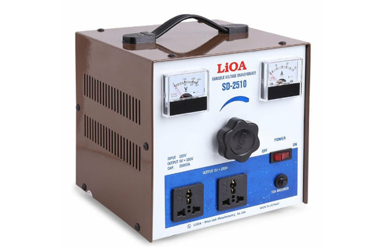 Biến áp vô cấp 1 PHA 2.2kVA LiOA SD-2510