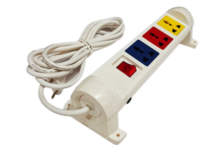 Ổ cắm điện đa năng xoay 3 ổ cắm dây 3m trắng 2200W - 3300W LiOA 3D33WN2X