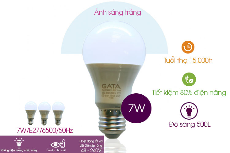 Bóng đèn Led Gata 7W ánh sáng trắng
