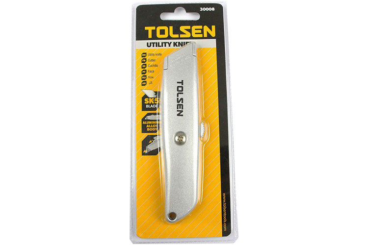 Dao rọc giấy cán nhôm 61x19mm Tolsen 30008