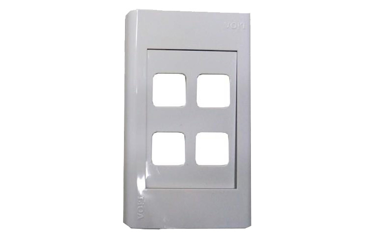 Mặt lỗ vuông viền thẳng mặt 4 lỗ LiOA E18S4X