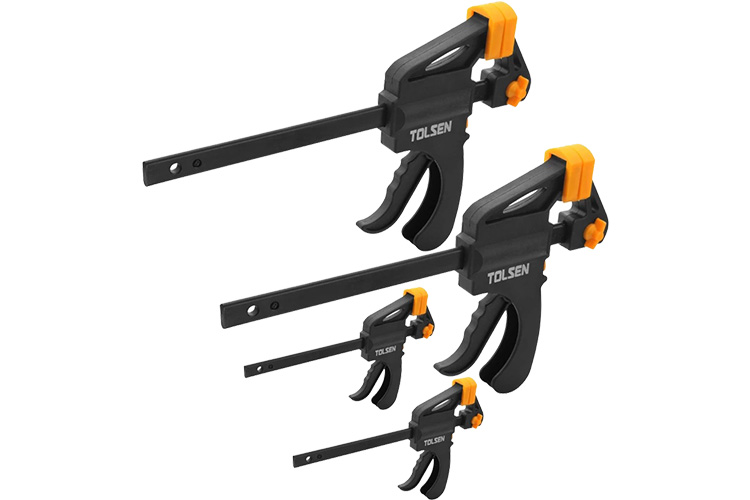 Set of 4 quick clamps 4 inches to 6 inches Tolsen 10209