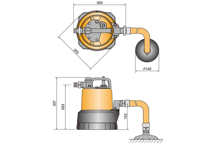 Máy bơm chìm ly tâm 0.48kW Tsurumi LSP1.4S