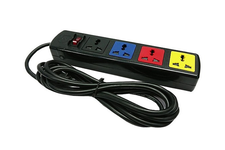 Ổ cắm điện kéo dài đa năng 4 ổ cắm 1 công tắc dây 3m 2200W - 3300W LiOA 4D32N