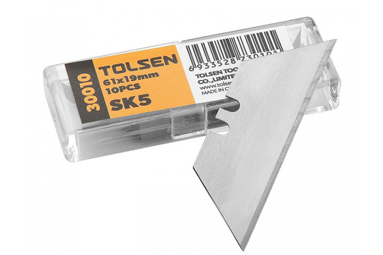 Hộp 10 lưỡi dao 61x19mm Tolsen 30010