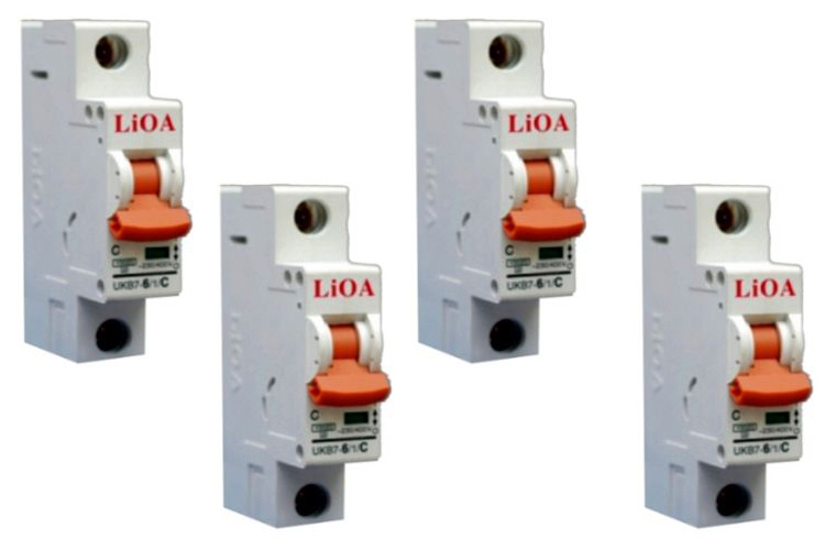 Aptomat loại 1 cực dòng điện 25A LiOA MCB1025/10