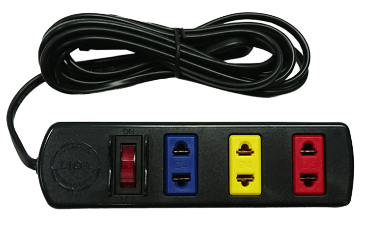 Ổ cắm điện kéo dài phổ thông 3 ổ cắm 1 công tắc dây 5m 1000w/250v LiOA 3TS5-2