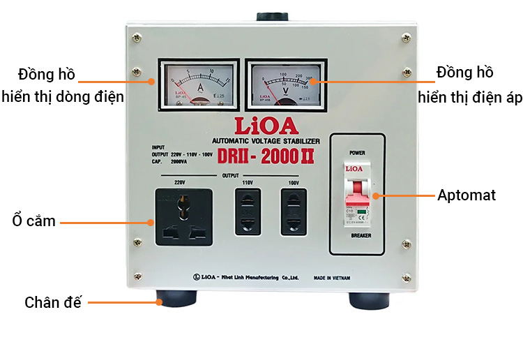 1 phase voltage stabilizer 2kVA LiOA DRII- 2000 II