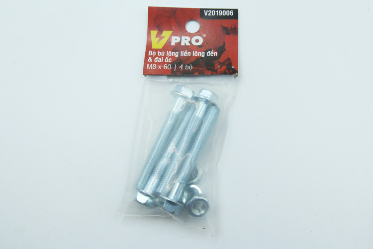 Bộ bù lông liền lông đền và đai ốc M8x60 VPRO V2019006