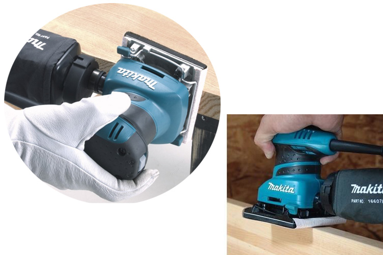 Ứng dụng máy chà nhám rung 200W đường kính 114x140mm Makita BO4558