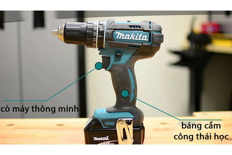 Máy khoan và vặn vít dùng pin 18V Makita DDF482Z