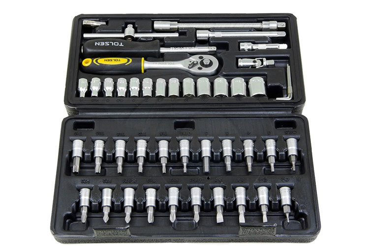 Tolsen 15138 46-piece 1/4 inch tip set