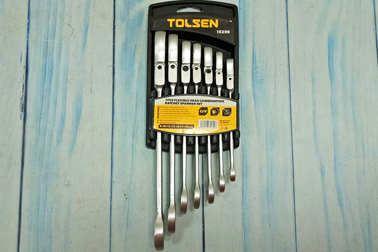 Tolsen 15259 7-piece automatic shaking mouth ring set