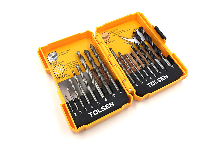 bộ 15 cây khoan sắt HSS M2 Tolsen 75100