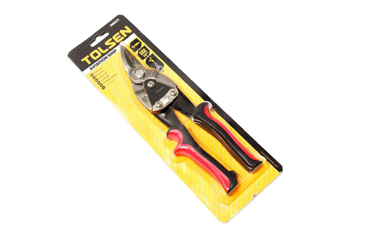 Kéo cắt tôn trái 10 inch/250mm màu đỏ Tolsen 30021