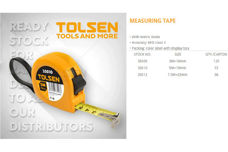 Thước cuộn 3mx16mm Tolsen 35009