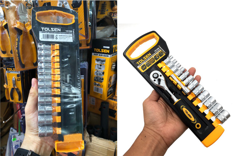 Bộ 14 chi tiết đầu típ tự động 1/4 inch Tolsen 15150