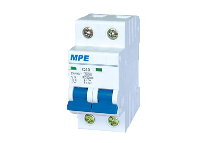 Cầu dao tự động số cực 2p, In 10A MPE MP6-C210 ICu 6kA
