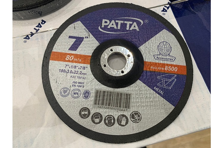 Đá cắt mặt lồi Patta 180x3.0x22.23mm