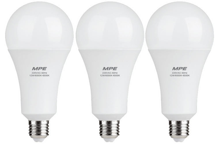 Đèn Led Bulb 12W đui E27 MPE LBD-12T ánh sáng trắng
