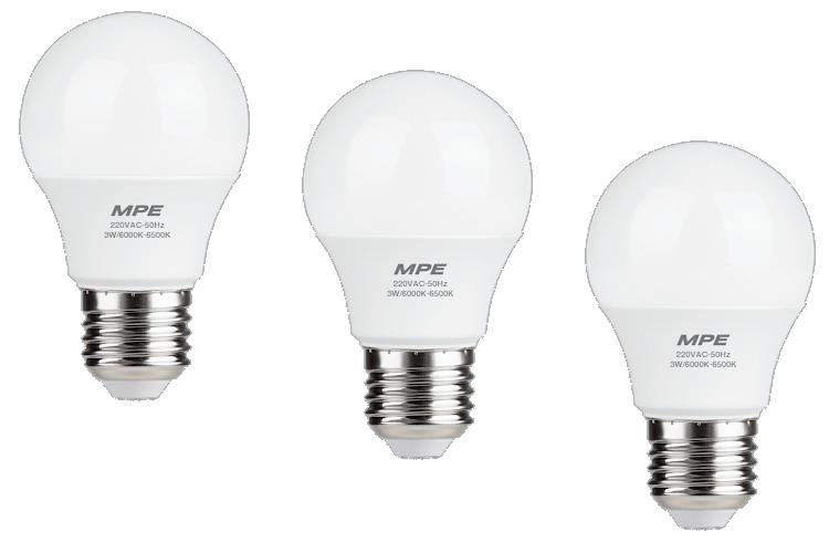 Đèn Led Bulb 3W đui E27 MPE LBD-3T ánh sáng trắng