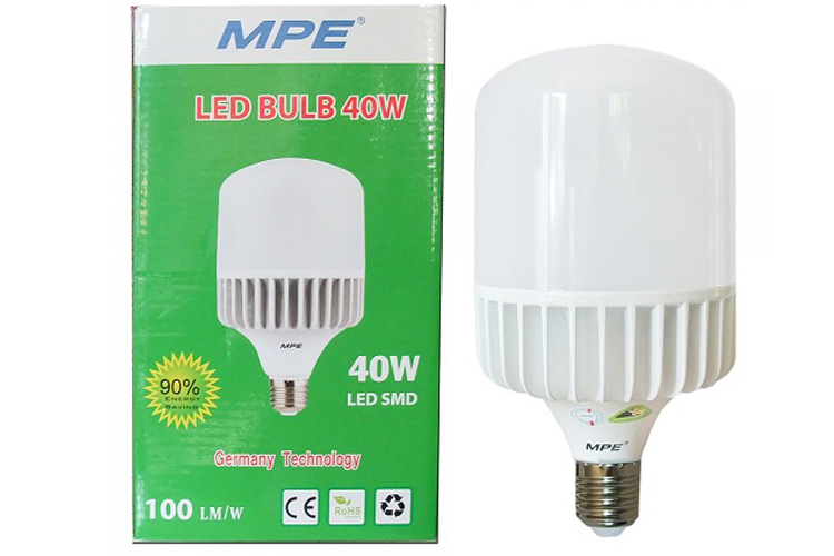 Đèn Led Bulb 40W đui E27 MPE LBD-40V ánh sáng vàng