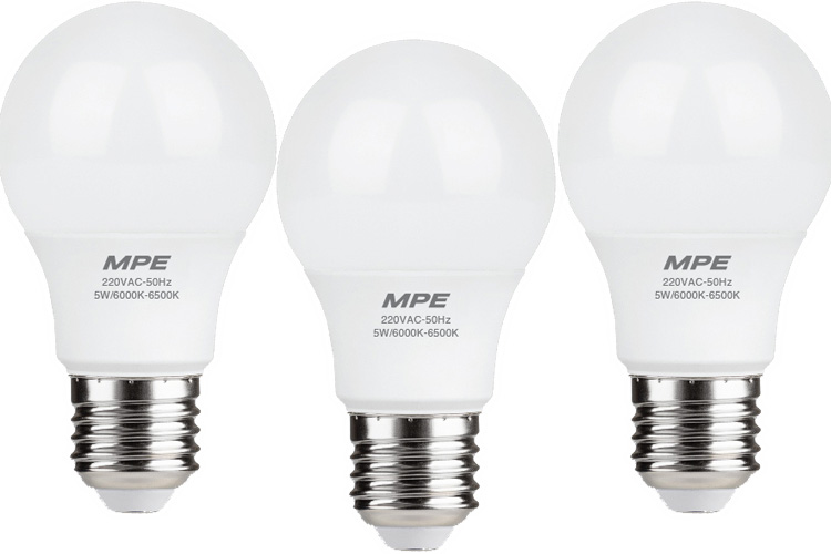 Đèn Led Bulb 5W đui E27 MPE LBD-5V ánh sáng vàng