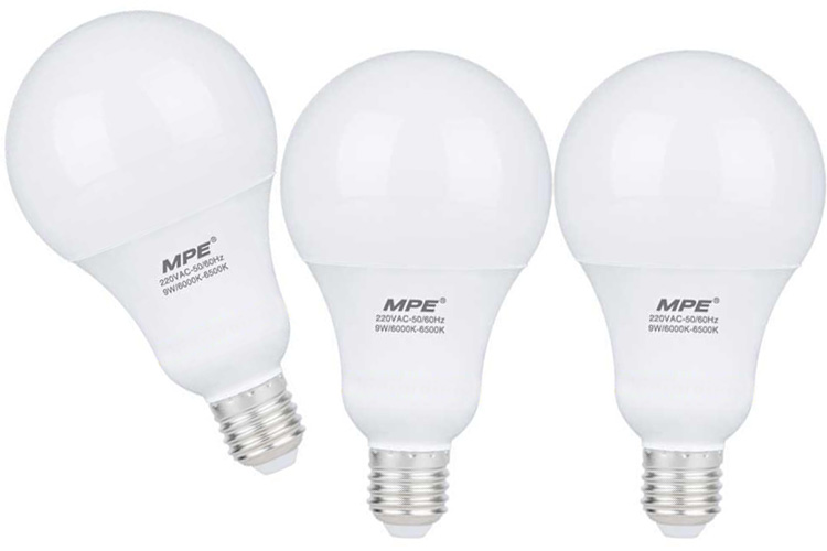 Đèn Led Bulb 9W góc chiếu 230° MPE LBL-9V ánh sáng vàng