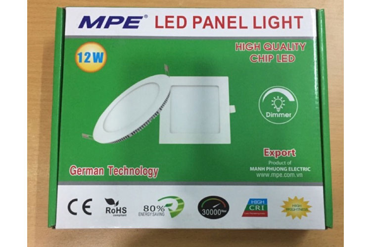 Đèn Led Panel tròn âm Dimmable 12W MPE RPL-12V/DIM ánh sáng vàng