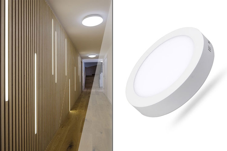 Đèn Led Panel tròn nổi Dimmable 12W MPE SRPL-12V/DIM ánh sáng vàng