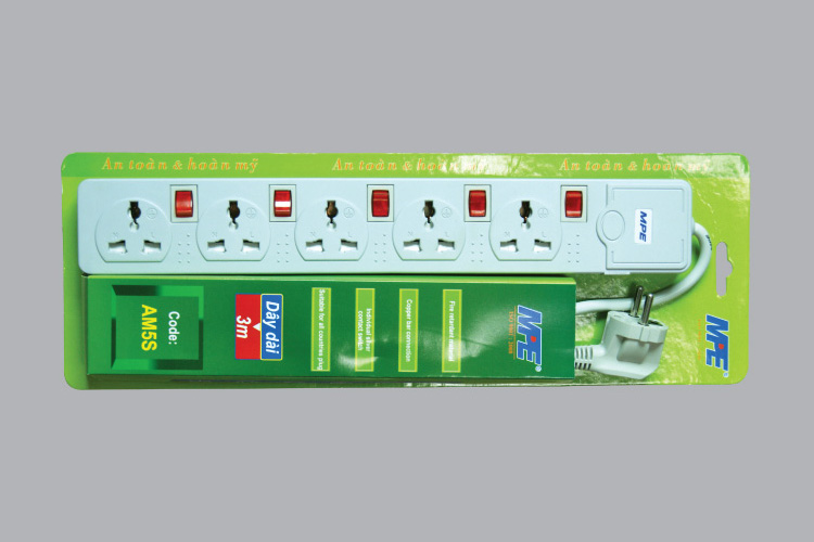Ổ cắm di động đa năng 5 ổ MPE AM5S