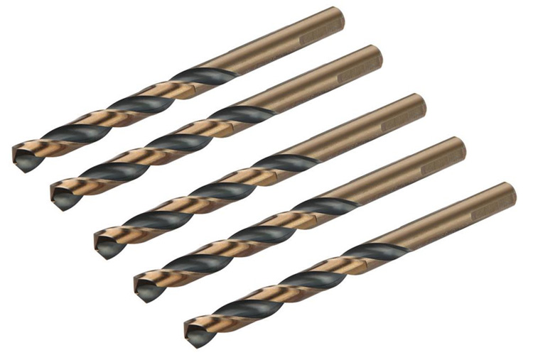 Cover 5 HSS iron drill bits, black and gold 12.5mm Tolsen 75132