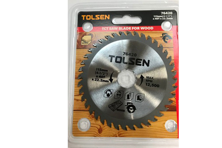 Đĩa cắt gỗ 40 răng 115mm Tolsen 76420
