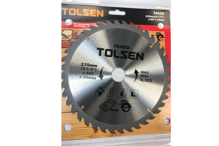 Đĩa cắt gỗ 40 răng 235mm Tolsen 76450