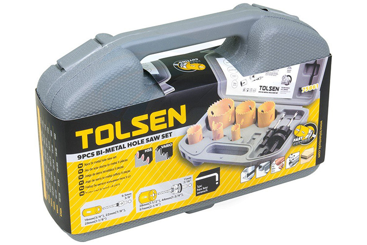 Bộ 9 vòng khoét lỗ sắt Tolsen 75861