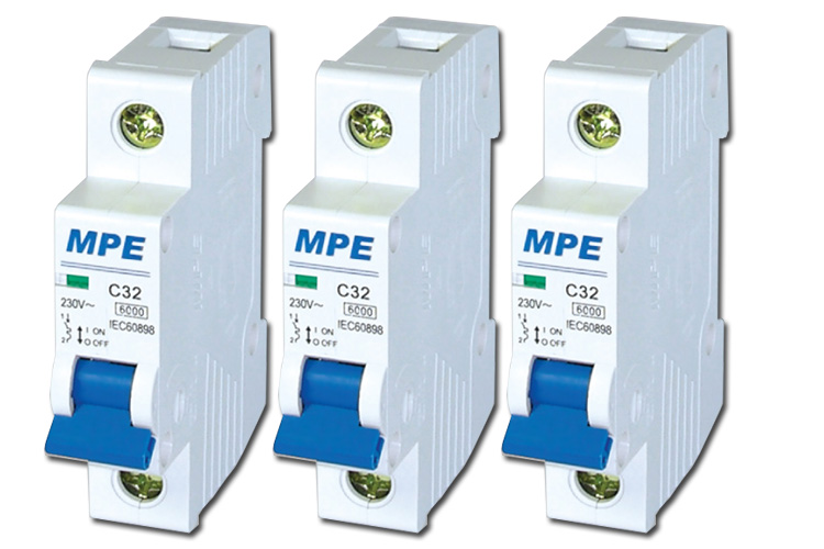 Cầu dao tự động số cực 1p, In 6A MPE MP6-C106 ICu 6kA