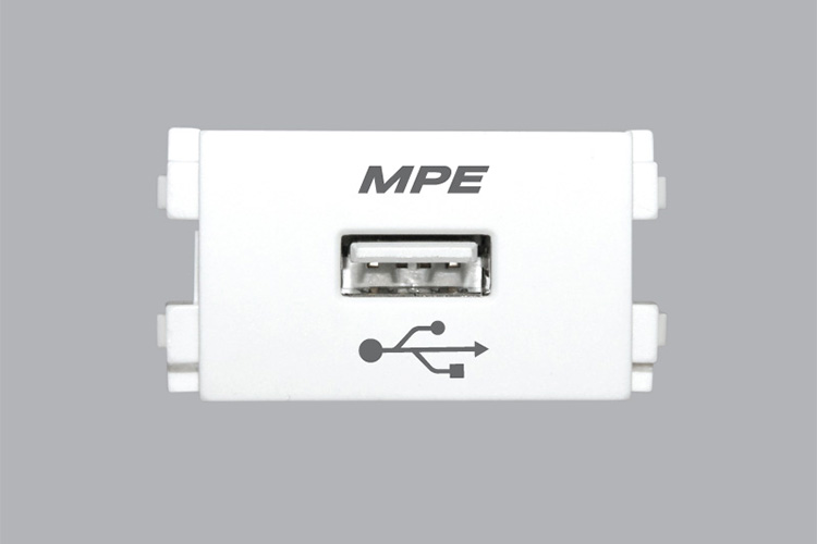 Ổ cắm sạc USB DC-5V-1000mA MPE A6USB